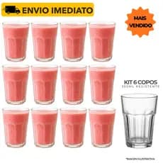 Jogo 6 Copos Bristol Long Drink 400ml Vidro Grosso Bar Restaurante Buffet
