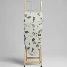 Mesa Passar Roupa Madeira Dobrável Ajustável Forro Térmico Luxo Tábua Multiuso 120cm Portátil Prática