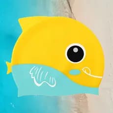 Touca De Banho Confortável De silicone Infantil Masculina E Feminina Desenho Animado Bonés De Natação