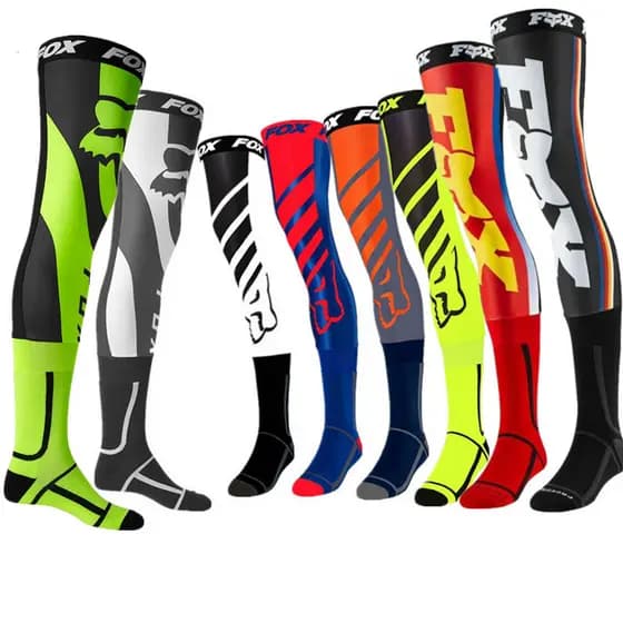 SALE ! HOT Fox Breathable Meias De Compressão Corrida De Motocicleta Perna De Tubo Longo Unisex Sports/Hiking/Trail MX/ATV Cross-country
