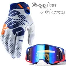 100 % Motocross Óculos De Proteção/Ciclismo Lente Para Capacete + Luvas Offroad