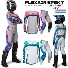 FOX 2023 FLEXAIR EFECT Purple/Pink Men's and Women's Set Mountain Bike Pants Men's Set Off Road Motorcycle Clothing Coup
