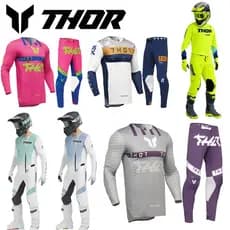 THOR 2025 Rosa/Branco/Amarelo/Verde/Azul/Cinza Conjunto De Engrenagens Dirt Bike Motocross Motocicleta Combo Off Road Je