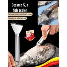 [Fácil de Usar] HFH-Descamador de Peixe/Utensílio de Cozinha/Inox Peeler/Peixe Limpeza/Ferramenta