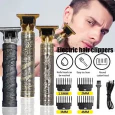 Máquina De Cortar Cabelo Para Barba Masculina Designer Aleatório Elétrico Profissional