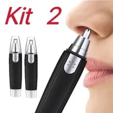 Kit 2 Mini Aparador Elétrico Facial de Pêlos Nariz