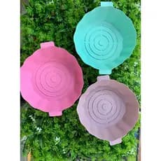 Forma De Silicone Para Air Fryer Forno Microondas Fritadeira Assadeira – Reutilizável Antiaderente Flexível