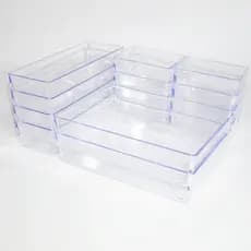 Kit Organizadores Multiuso Modular para Gaveta Geladeira e Porta Maquiagem