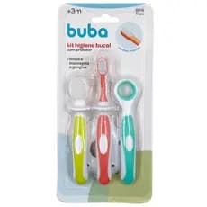Kit Higiene Bucal Escova Massageador de Gengiva Buba