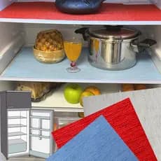 Kit 3 Tapetes Multiuso Forro Para Prateleira Gaveta Geladeira Antiderrapante Impermeável 46x32cm