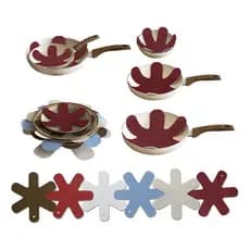 Kit 12 Protetores De Panelas Pratos E Cerâmicas Sisal Cereja