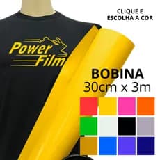 Filme de Recorte Termocolante Power Film Premium - Bobina 30cm x 3m - Todas as Cores