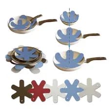12 Kit p/ Empilhar Proteger Organizar Panelas e Cerâmicas