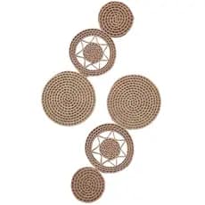 Composição Parede - Decoração De Praia - Aros De Palha