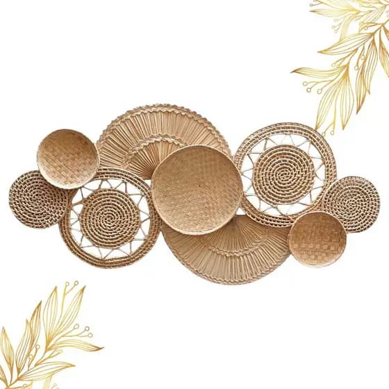 Kit Peneiras De Palha - Decoração Praia - Composição Estrela