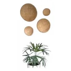 4 Peneiras De Palha - 1pp 1p 1m 1g - Arupemba Decoração
