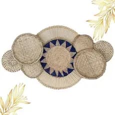 Kit Peneira De Palha Decoração - Cestaria Indigena