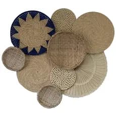 Kit Peneiras De Palha - Decoração Praia - Composição Manacá