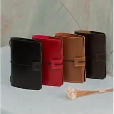 Capa De Couro Para Caderno Exclusivo Journal De Bolso 9x13,5 Com Porta Caneta