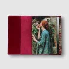 Kit 3 Cadernos Sem Pauta 60 Folhas De Bolso + Capa De Couro Exclusiva Midori Triplo Rosas