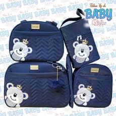 Urso Lado Bolsas maternidade Mala,Mochila COMPLETO 5 Peças