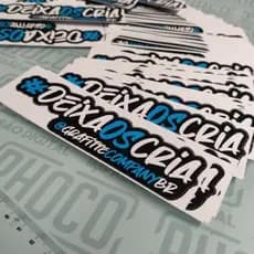 500 Adesivos Personalizados 15x3,5cm | Corte Especial para Copão, Festa, Drink, Marca ou Evento
