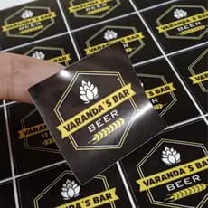 100 Adesivos Personalizados em Vinil - Rótulo para Etiquetar Produtos e Embalagens 3x3cm