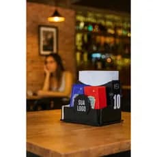 Personalized Napkin Holder Custom Logo Table Organizer for Restaurant Bar Decor Set of 10
