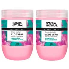 Kit 2 Unidades Gel Pós-Depilação Dagua Natural Aloe Vera Pós-Sol e Pós-Barba 750g