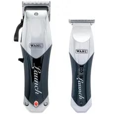 Combo Wahl Launch Maquina de Corte Clipper + Máquina de Acabamento Trimmer Bateria Lítio Bivolt