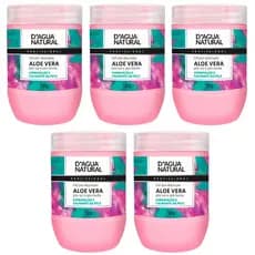 Kit 5 Unidades Gel Pós-Depilação Dagua Natural Aloe Vera Pós-Sol e Pós-Barba 750g