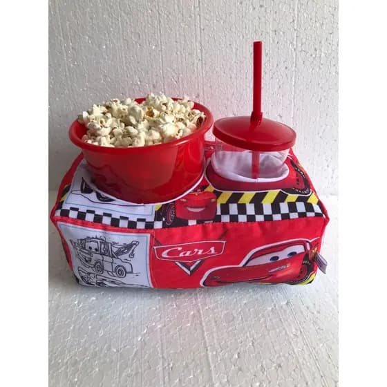 Almofada Porta Pipoca Tema  Cars