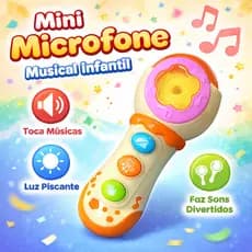 Brinquedo Mini Microfone Musical Infantil Som Real Portatil Criativo Diversao