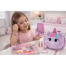 Kit Maquiagem Completo Bolsa Unicórnio Feminino Estilo Organizacao Portatil