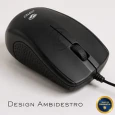 Mouse Óptico Office cabo fio USB 2 metros preto 1000 dpi C3tech MS 26BK