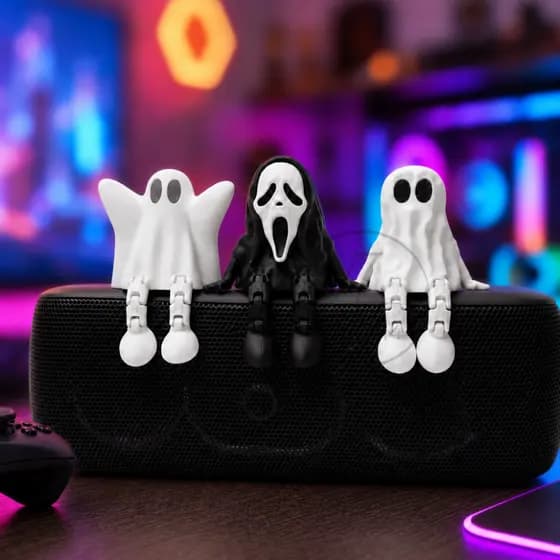 GhostFace Fantasminha Articulado Setup Gamer Mesa Geek
