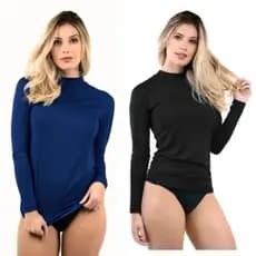 Camisa Feminina Proteção Solar UV+50 Camiseta Segunda Pele Térmica