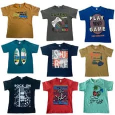 Kit 4 Camisetas Manga Curta Estampado Desenho Infantil Menino Kids Sortidos Verão Masculino Básico