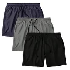 Kit Com 02/03 Bermuda Masculina Tactel Lisa Básica Esportiva