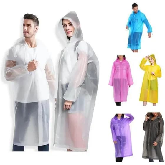Kit Com 2 Capas de Chuva Com Capuz Reutilizável Tamanho Adulto Unissex Altomex