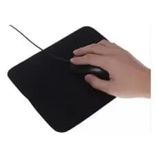 Mouse Pad Preto Exbom Antiderrapante Emborrachado De 22x18cm