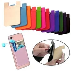 Porta Cartão De Crédito Para Celular De Silicone Com Adesivo