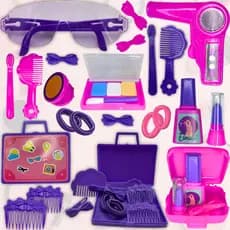 Kit Brinquedo Infantil Maquiagem Make De Beleza Fashion C/ Acessórios Para Menina Criança