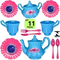 Kit Brinquedo Infantil Chá Xicara Docinhos e Tortas Para Crianças Menina Menino Cozinha Divertido Faz De Conta