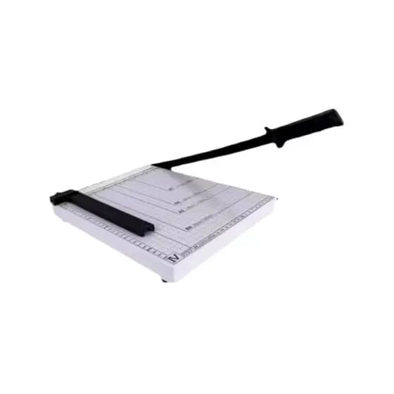 Guilhotina de papel A4 em a莽o com trava at茅 12 folhas