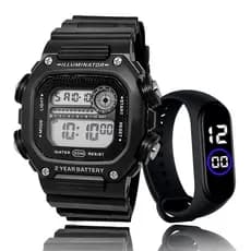Relógio Esportivo Digital Resistente Água Original + Relógio Led