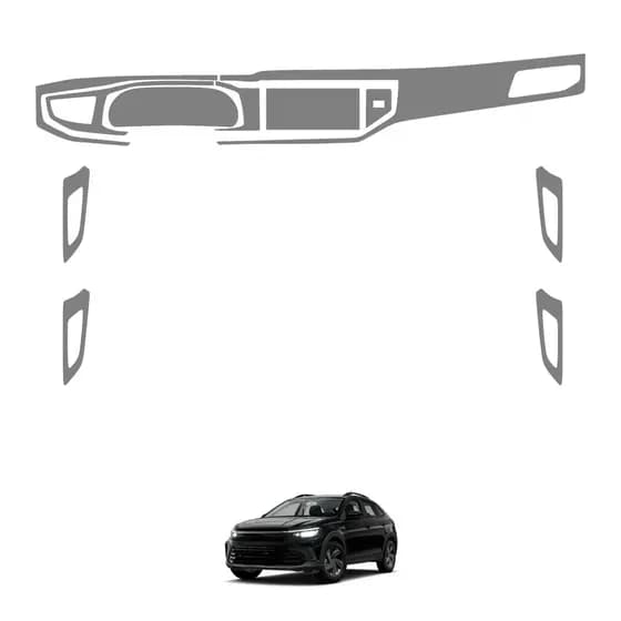 Película PPF Proteção Kit Interior Completo Volkswagen Nivus 200 TSI 2022 2023 2024 2025 2026 TPU Anti Risco