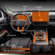 Película PPF Proteção Kit Interior Completo GWM Haval H9 2026 Transparente TPU Premium Anti Risco