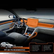 Película PPF Proteção Kit Interior Completo BYD Song Plus 2026 2027 Transparente TPU Premium Anti Risco