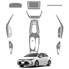 Película PPF Proteção Kit Interior Completo Toyota Corolla XEi 2024 Transparente TPU Premium Anti Risco